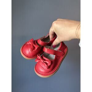 Wee Squeaks Red Bow Mary Jane Shoes
